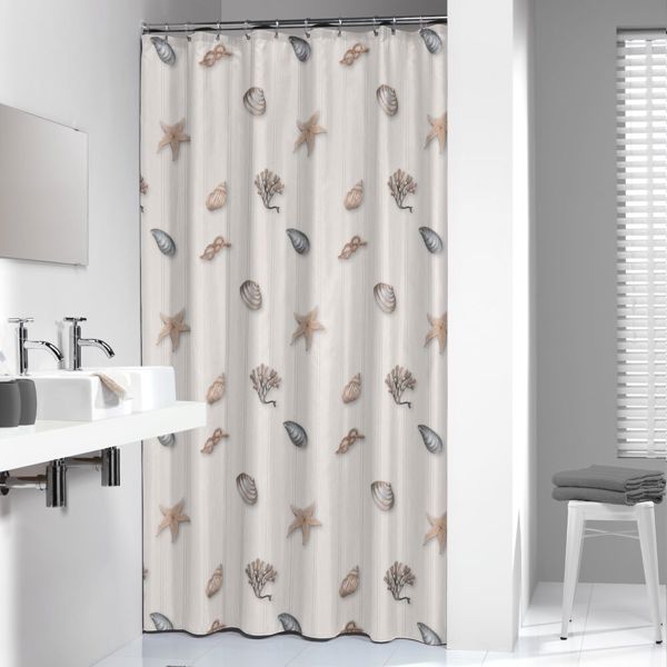 Canet 180x200 ecru κουρτίνα μπάνιου υφασμάτινη Sealskin Elementals