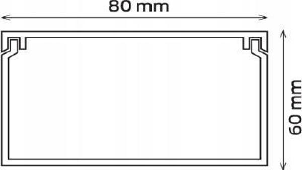 CanaLUX CANALUX korytko kablowe kanal kablowy listwa BKK 80x60 CNL-C-80060