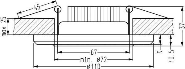 Candellux oprawa halogenowa GU10 pasek LED SSP-23 (20718350)