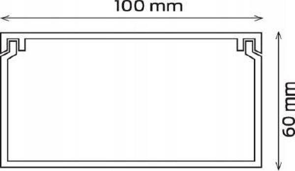 CanaLUX KanaLUX Λίστα Κανάλι Καλωδίων 100x60 2M BKK CNL-C-10060