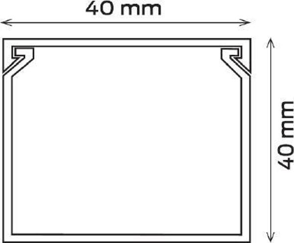 CanaLUX κανάλι καλωδίων τύπου LISTWA 40x40 2m CNL-C-40040
