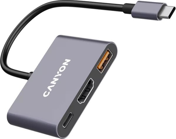 Canyon DS-4 Docking Station USB Type-C 10000 Mbit/s Γκρι