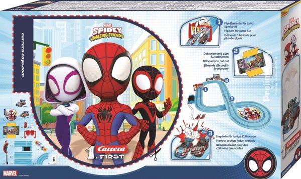 Carrera FIRST Πίστα Αγώνων Spidey - Go Spidey Go! με Αυτοκινητάκια, για Παιδιά