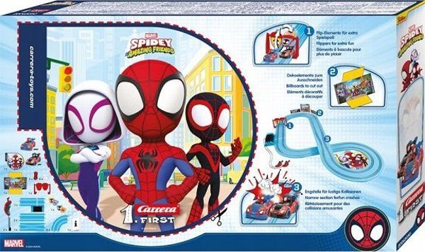 Carrera FIRST Πίστα Αγώνων Spidey - Go Spidey Go! με Αυτοκινητάκια, για Παιδιά