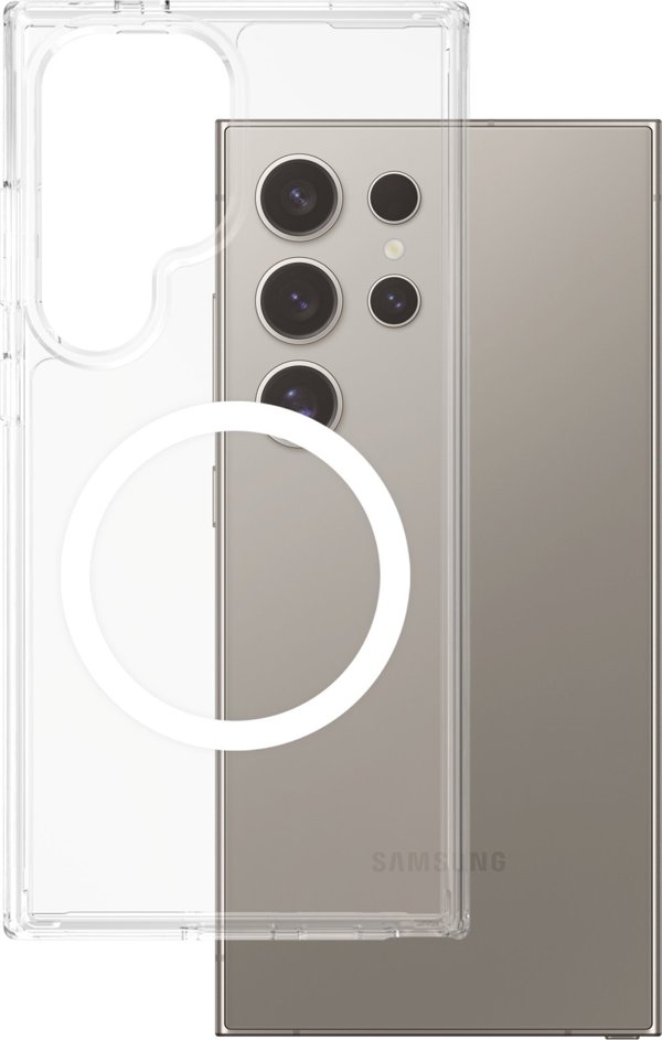 Θήκη CARE Flagship Clear με λευκό QI Galaxy S25 Ultra