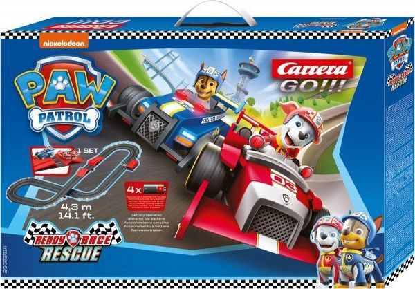 Carrera First Paw Patrol Ready Race Rescue - Αυτοκινητόδρομος για Παιδιά, Κλίμακα 1:43, Με Μπαταρίες
