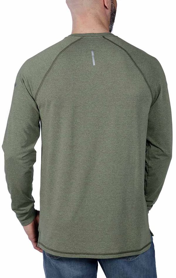 Carhartt Μπλούζα Carhartt LWD Μακρυμάνικη CHIVE HEATHER