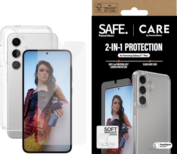 CARE by PanzerGlass Fashion 2in1 Case+Glass protection set for Samsung Galaxy S25+