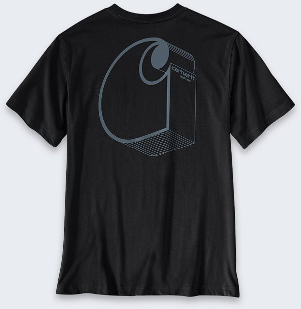 Carhartt Koszulka Carhartt Irvine 3D Logo BLACK