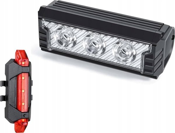 Carruzzo L8R Λάμπα Ποδηλάτου με Οθόνη LCD και Κόρνα 2 σε 1
