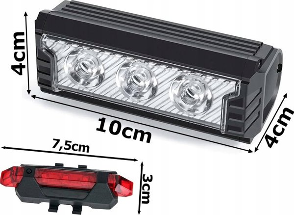 Carruzzo L8R Λάμπα Ποδηλάτου με Οθόνη LCD και Κόρνα 2 σε 1