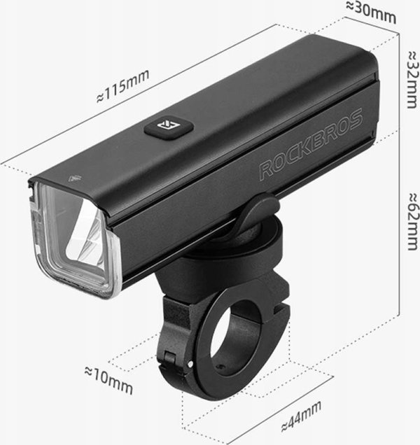 Carruzzo L8R Λάμπα Ποδηλάτου με Οθόνη LCD και Κόρνα 2 σε 1