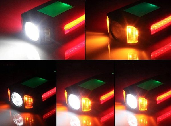 Carruzzo L8R Λάμπα Ποδηλάτου με Οθόνη LCD και Κόρνα 2 σε 1