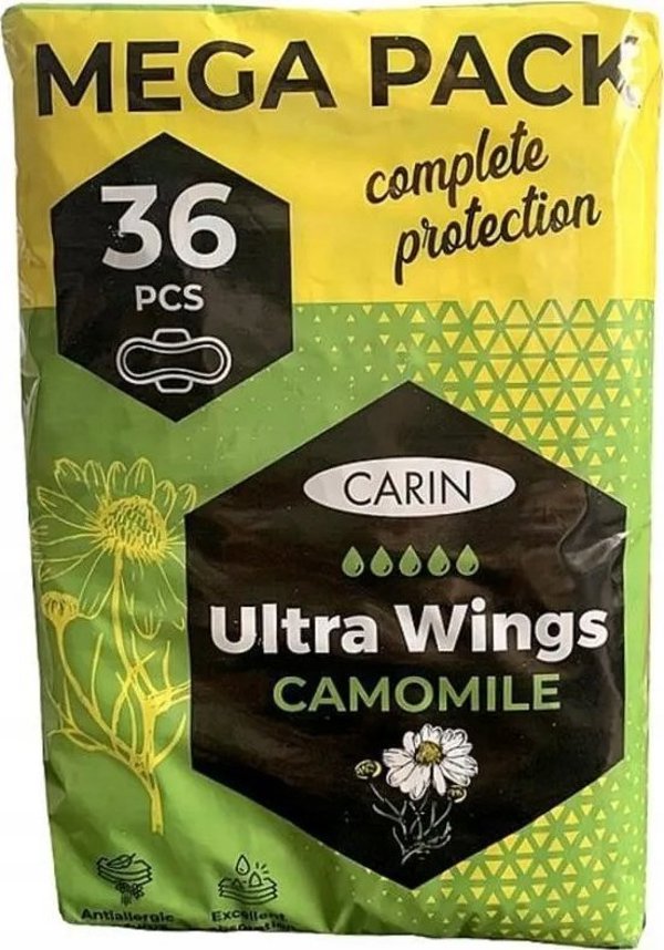 CARIN_Camomile Ultra Wings σερβιέτες με φτερά 36 τεμ 14000244 8594004302045