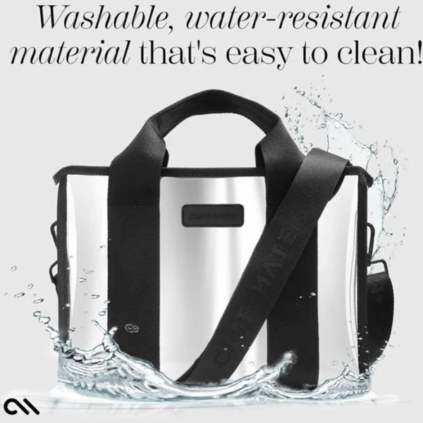 Case-Mate Mini Travel Tote Bag - Αδιάβροτη τσάντα ώμου (Silver Chrome)