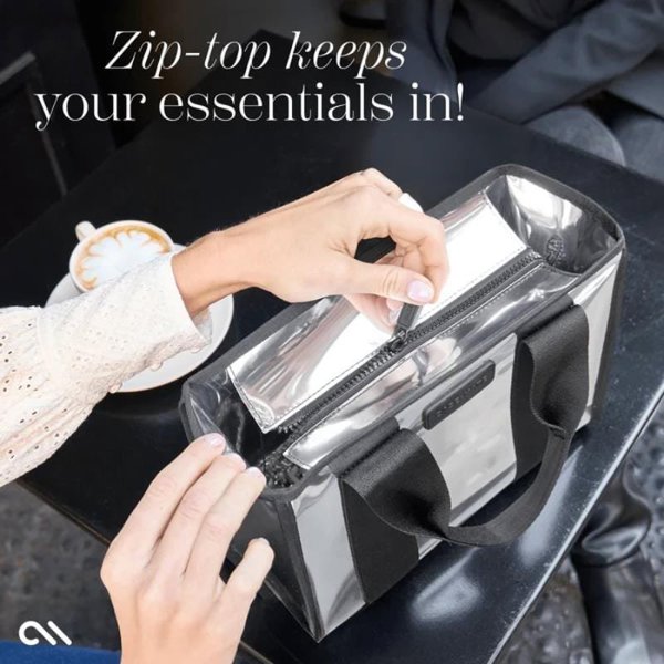 Case-Mate Mini Travel Tote Bag - Αδιάβροτη τσάντα ώμου (Silver Chrome)
