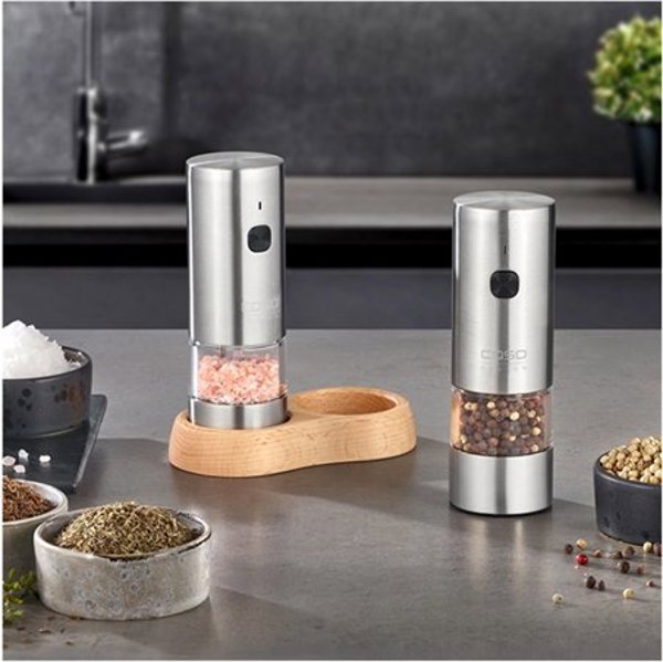 Caso Salt and Pepper Grinder | SpiceDuo | Electric | Housing material Stainless steel | Lithium