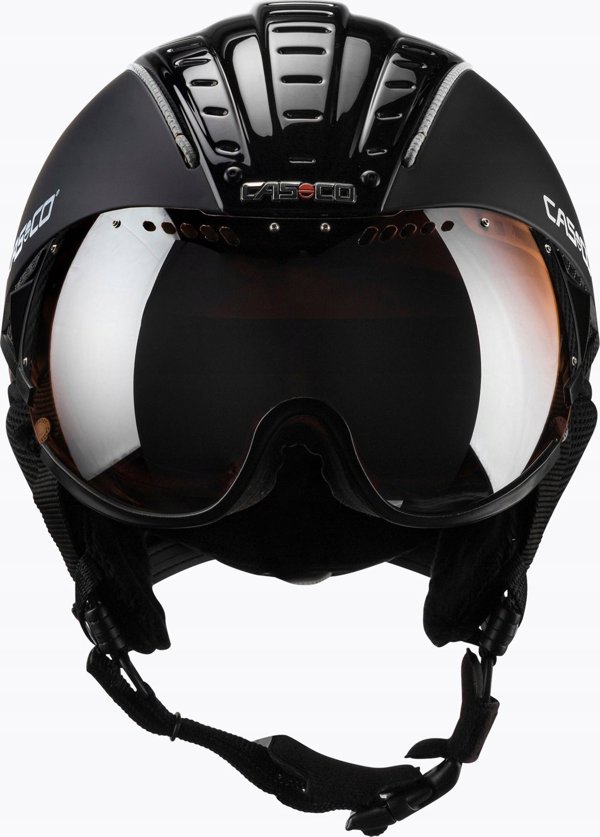 Κράνος Σκι Casco SP-2 Carbonic Vis, με Προστατευτική Βιζιέρα, Μαύρο, Μέγεθος M (55-57)