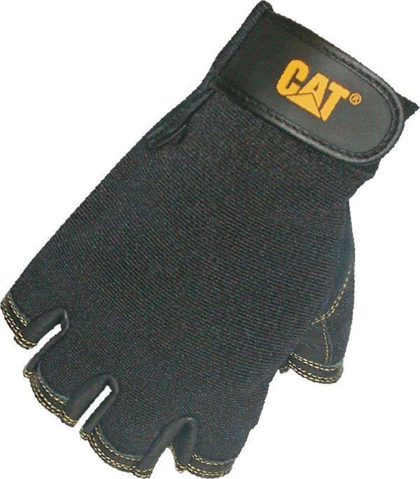 CAT CAT rekawice half finger reversed pigskin grain m