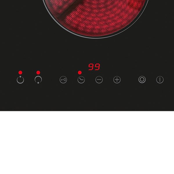 CATA Hob | TD 3002 BK | Vitroceramic | Number of burners/cooking zones 2 | Touch | Timer | Juodas