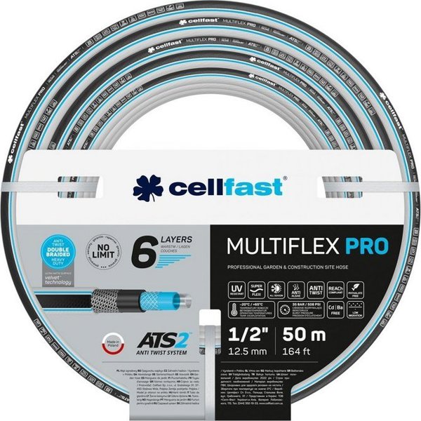 Cellfast Λάστιχο Κήπου Multiflex ATS V 1/2" 50m Ανθεκτικό