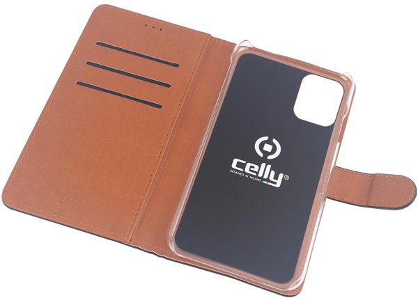 Celly Wally, Folio, Apple, iPhone 12, 15.5 cm (6.1"), Black, Brown