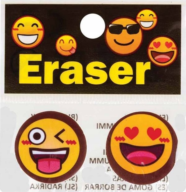 Centrum Γόμα Σβήστρα Στρογγυλή EMOJIDEX 25mm, 2 Τεμάχια