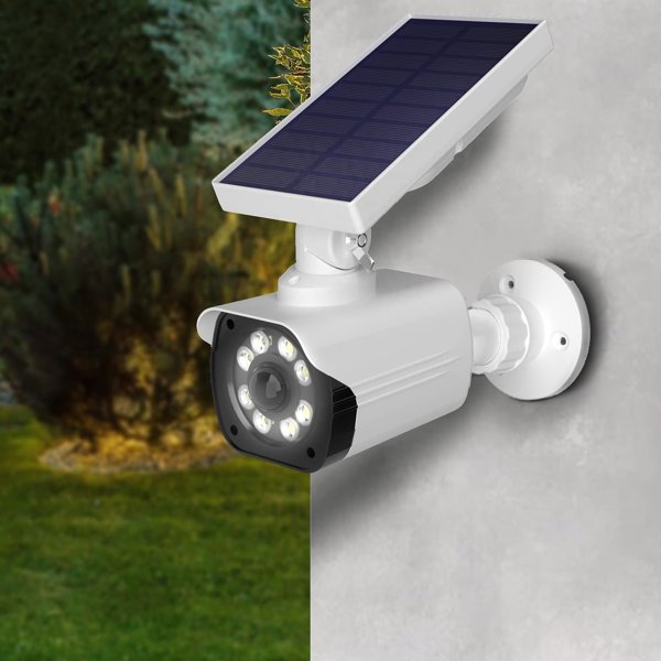 CE Ηλιακή Ψεύτικη Κάμερα Ασφαλείας SOL1800S με LED που Αναβοσβήνει, Αισθητήρα Κίνησης & Αυτοκόλλητο Προστασίας