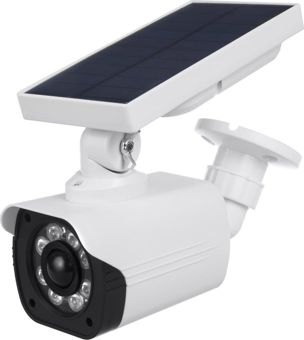 CE Ηλιακή Ψεύτικη Κάμερα Ασφαλείας SOL1800S με LED που Αναβοσβήνει, Αισθητήρα Κίνησης & Αυτοκόλλητο Προστασίας