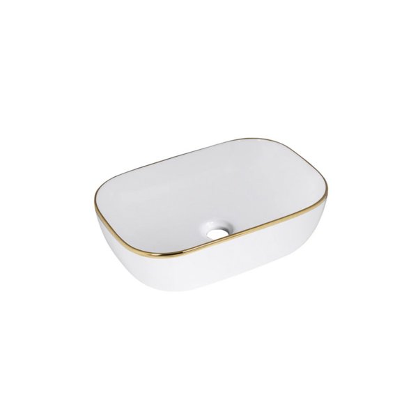 CE-U-015-12-46 / AQUAFORM / MALAGA GOLDEN LINE / ΕΠΙΤΡΑΠΕΖΙΟΣ ΝΙΠΤΗΡΑΣ 46X33, ΧΡΥΣΟ ΠΕΡΙΓΡΑΜΜΑ