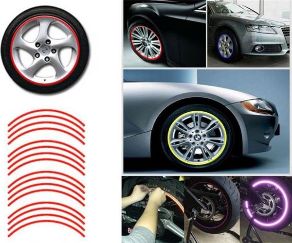 CGAuto AG555B Ανακλαστικές Αυτοκόλλητες Ταινίες για Τροχούς Κόκκινες