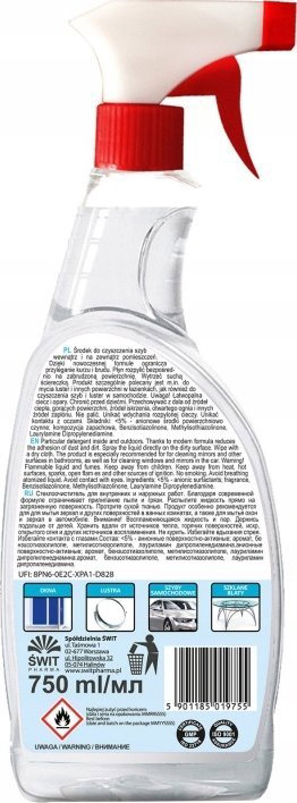 Chemia Υγρό Καθαρισμού Τζαμιών Pucek, Με Αντιθαμβωτική Δράση, 750ml