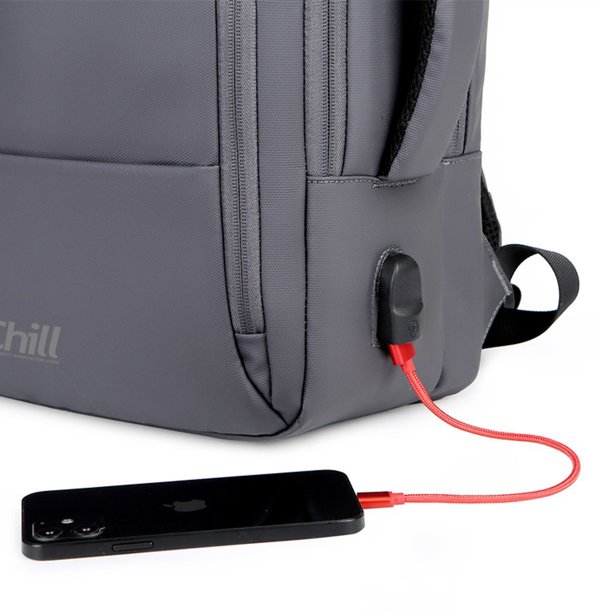 Chill Innovation Chill Voyage 17" PC Backpack, Grey, City, Unisex, 43.2 cm (17"), Notebook compartment, Polyester