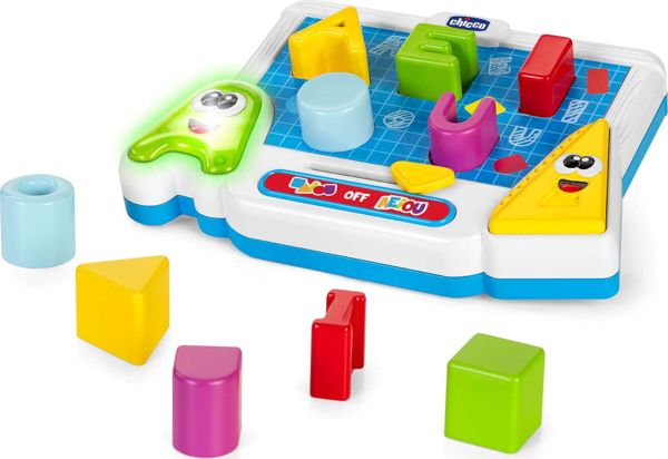 Chicco Διαδραστικό Παιχνίδι Χρωματιστά Φωνήεντα και Σχήματα, Εκπαιδευτικό Παιχνίδι Γλώσσας και Ανάγνωσης για Παιδιά