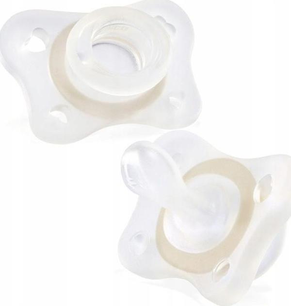 Chicco PhysioForma Mini Soft Καταπραϋντική Πιπίλα από Σιλικόνη, 2 Τεμάχια, Φωσφοριζέ