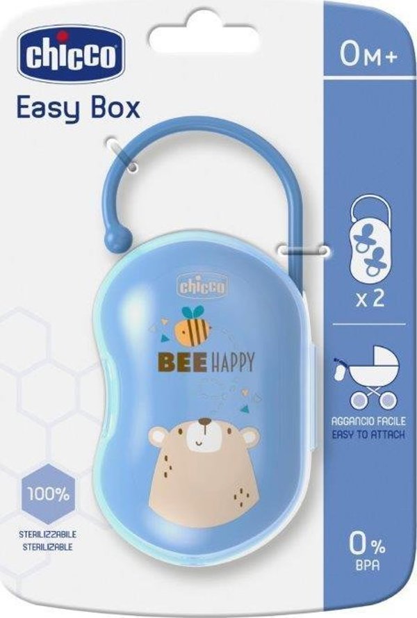 Chicco Θήκη Πιπίλας Διπλή 129645 Μπλε