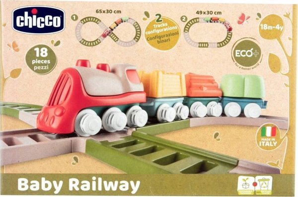 Chicco Χαρούμενο Τρένο Eco, Εκπαιδευτικό Παιχνίδι Δραστηριοτήτων για Παιδιά από 18 Μηνών