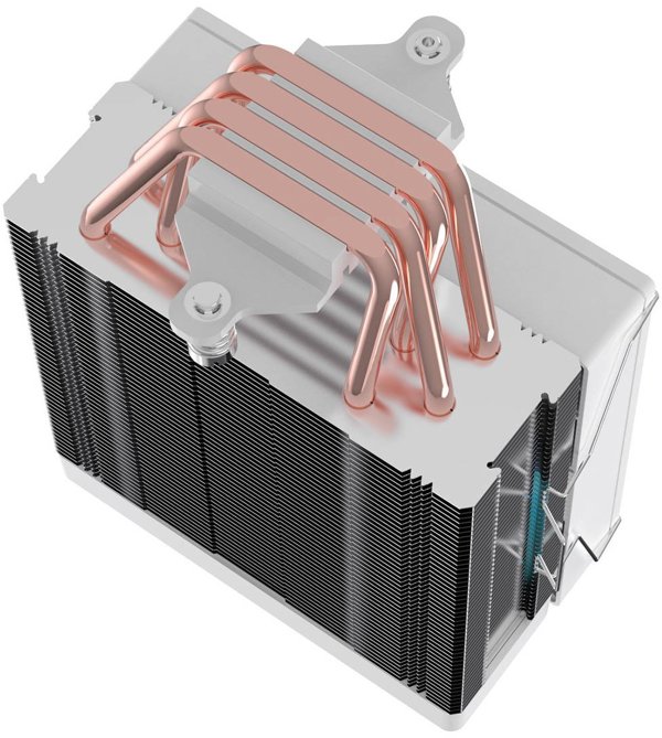 Rampage Ψύκτρα CPU Octagon B70, Αερόψυξη Επεξεργαστή, Λευκό (OCTAGONB70-WHITE)