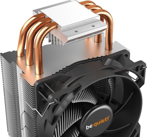 Be Quiet! Pure Rock Slim 2 (BK030) Ψύκτρα Επεξεργαστή CPU για Υπολογιστές, Συμπαγής Σχεδιασμός, Αθόρυβη Λειτουργία