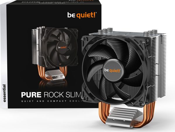 Be Quiet! Pure Rock Slim 2 (BK030) Ψύκτρα Επεξεργαστή CPU για Υπολογιστές, Συμπαγής Σχεδιασμός, Αθόρυβη Λειτουργία