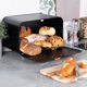 Chlebak Vilde Chlebak Pojemnik na Chleb Metalowy Czarny Solidny VILDE 35,5 x 20,5 x 20 cm