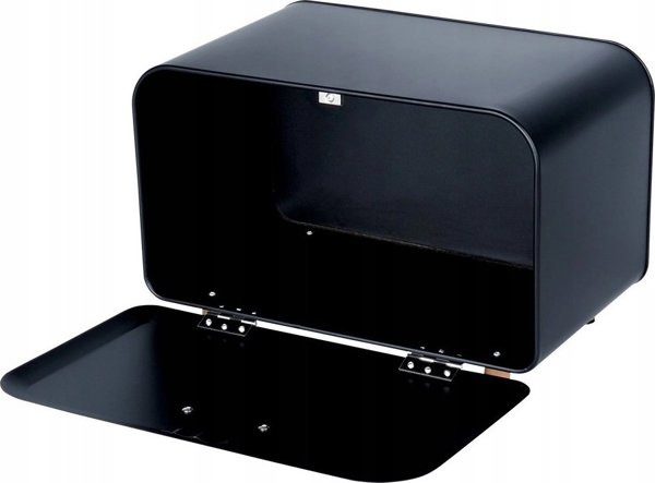 Chlebak Vilde Chlebak Pojemnik na Chleb Metalowy Czarny Solidny VILDE 35,5 x 20,5 x 20 cm