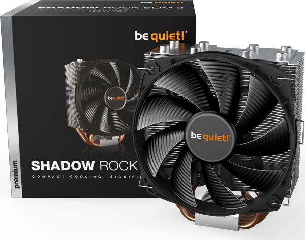 Ψύκτρα CPU be quiet! Shadow Rock Slim 2, 160W TDP, Αερόψυξη Επεξεργαστή, Αλουμίνιο, Μαύρο/Ασημί