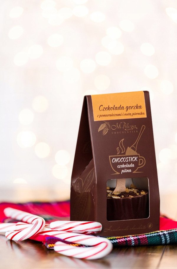 Chocostick M.Pelczar Chocolatier - Μαύρη Σοκολάτα με Άρωμα Σμέουρου και Τζίντζερ 60γρ