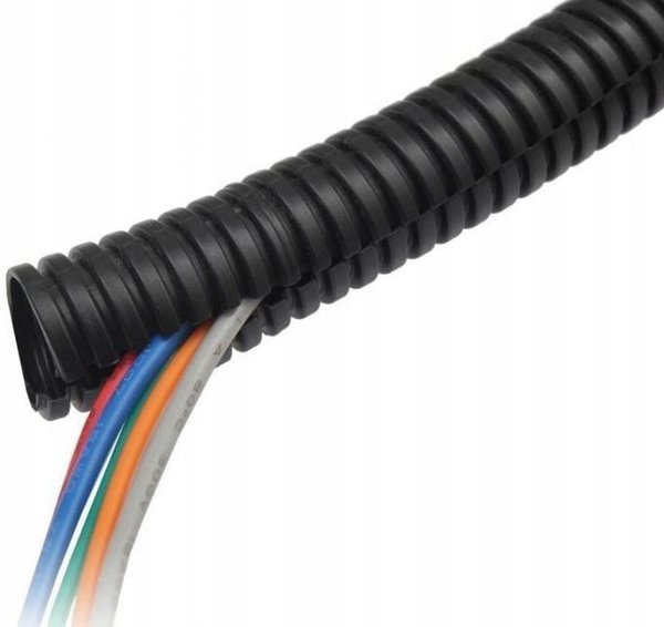 Chránička na kabel (husí krk) 13mm s podélným řezem, balení 100m
