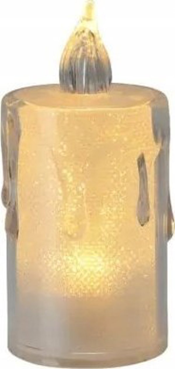 Christmas Gifts Διακοσμητικό Κερί LED 3,5x8cm με Μπαταρίες - Λευκό