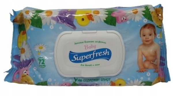 Μωρομάντηλα SUPERFRESH, 72 τεμ.