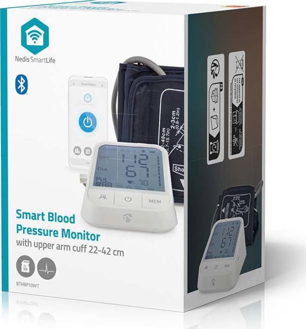 Nedis BTHBP10WT Αυτοματοποιημένο Πιεσόμετρο Βραχίονα