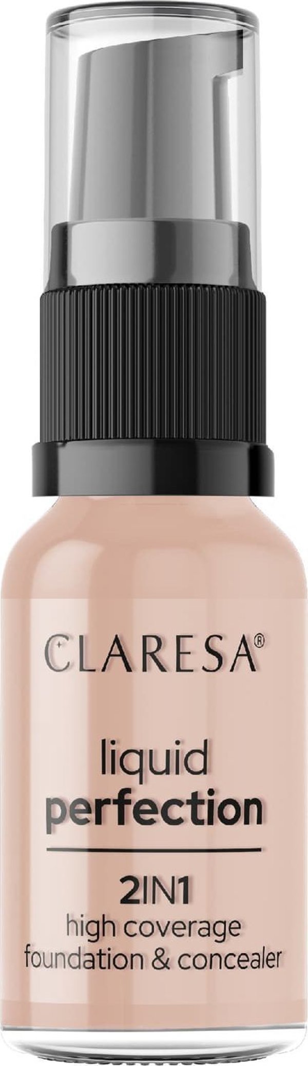 Claresa Liquid Perfection Διορθωτικό & Καλυπτικό Make-up 2σε1, Απόχρωση 104 Nude, 18g