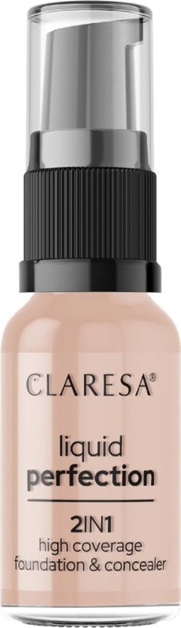 Claresa Liquid Perfection Διορθωτικό & Καλυπτικό Make-up 2σε1, Απόχρωση 104 Nude, 18g